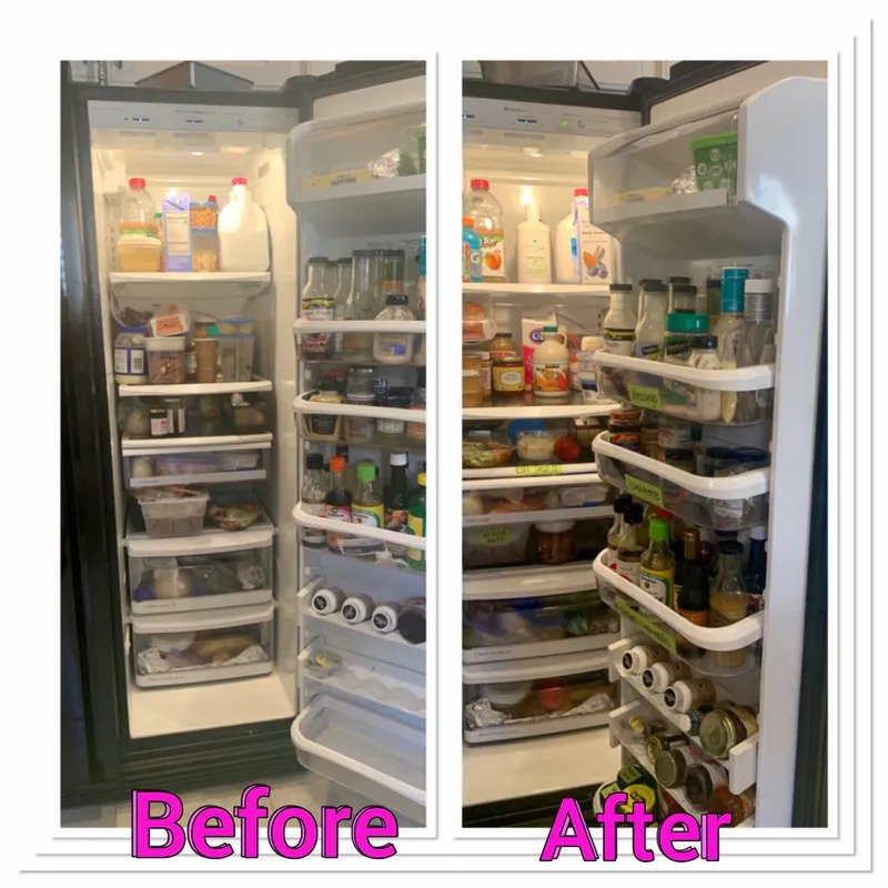 Before And After Reading Getting Your Life Together Organizer For Fridge Declutter By Kim Kubsch